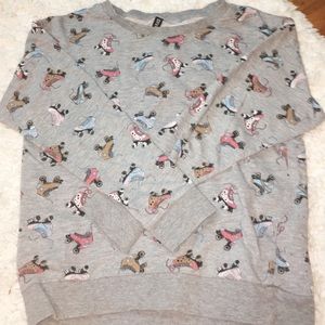 H&M DIVIDED Roller Skate Sweatshirt (XS)